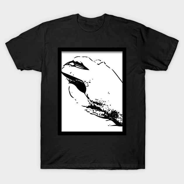 Black white design of hand with mouse T-Shirt by SanTees